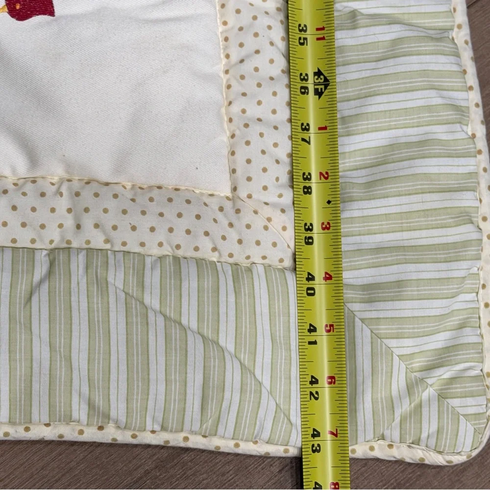 Kidsline Zanzibar Giraffe Alligator Turtle Lion Elephant Baby BlanketGreen 43x35